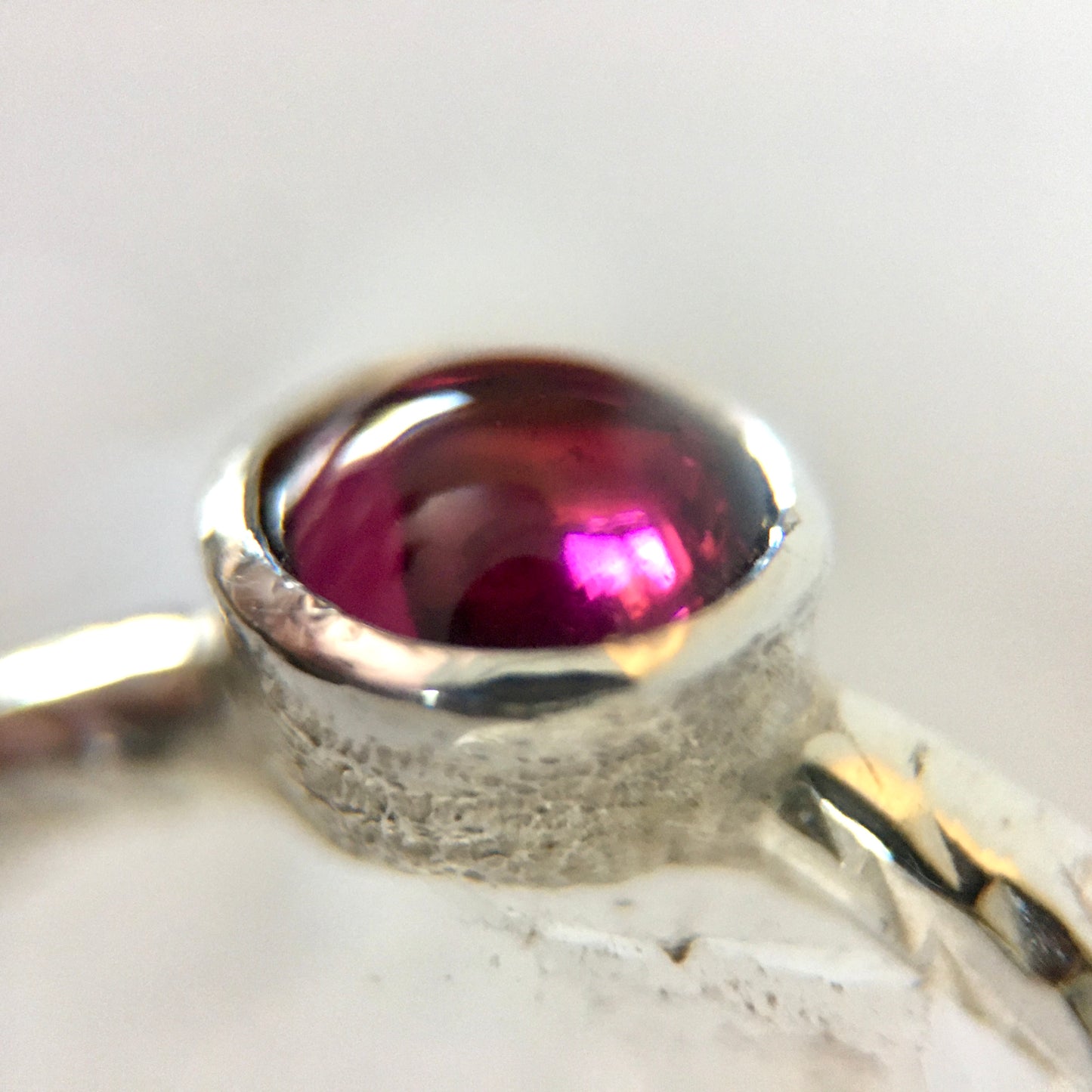Simple Rhodolite Ring