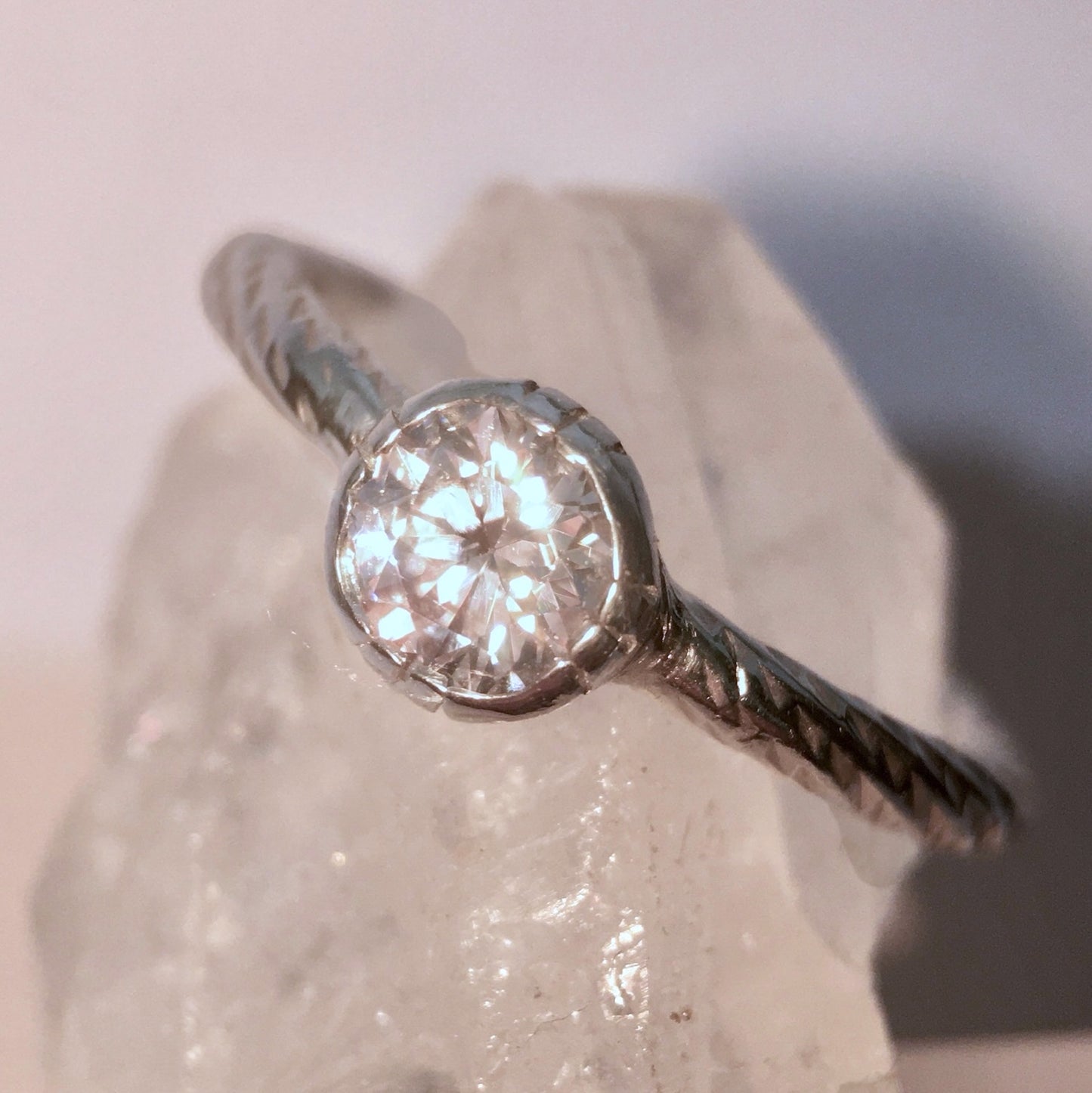 Simple Cubic Zirconia Ring