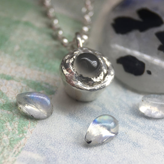 Grey Moonstone Solitaire