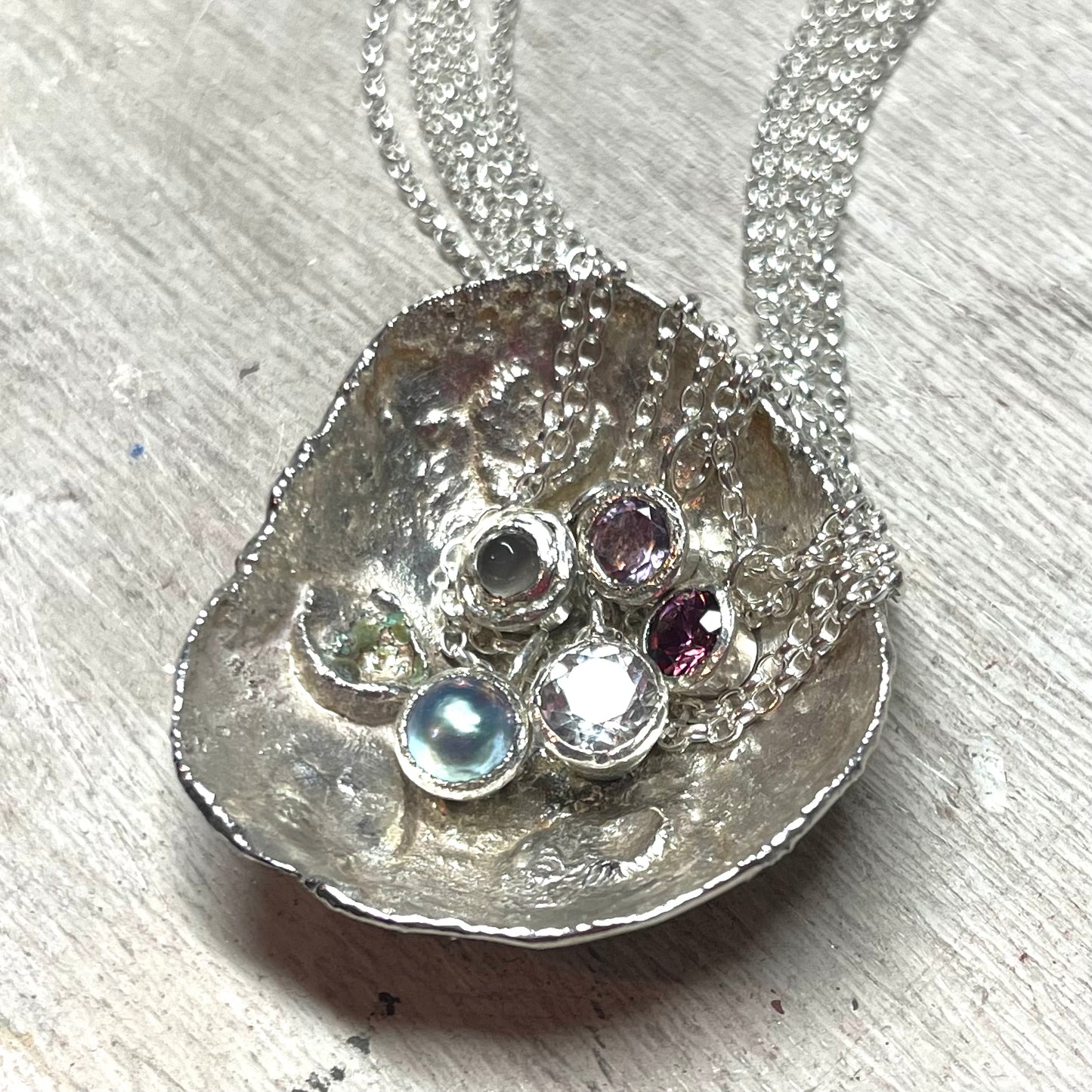 Rhodolite Garnet Solitaire