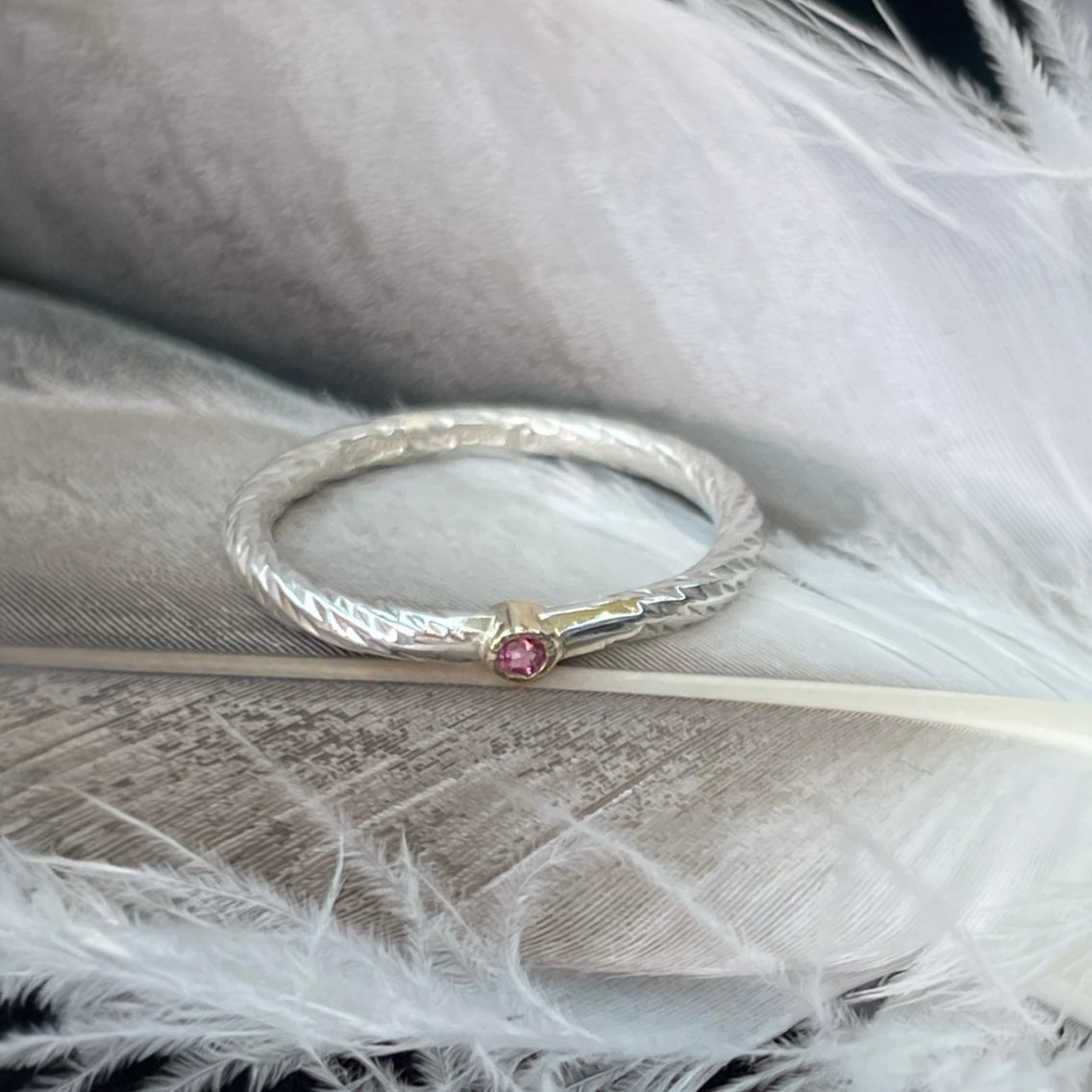 Teeny ruby ring
