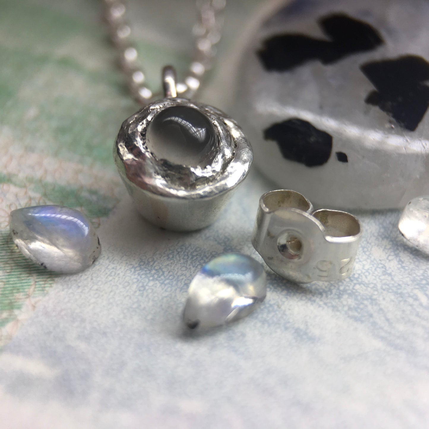 Grey Moonstone Solitaire