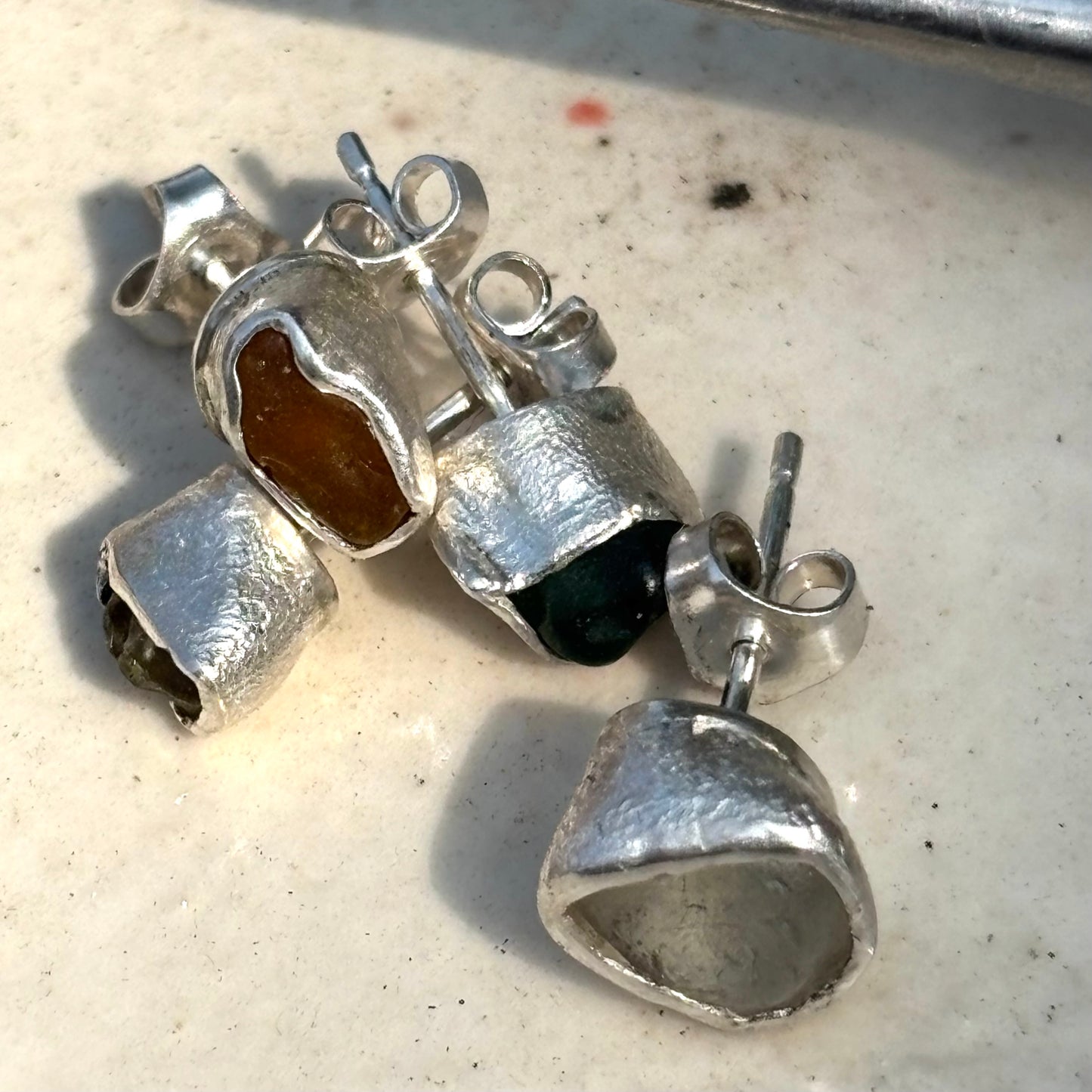 Small Seaham Sea Glass Studs