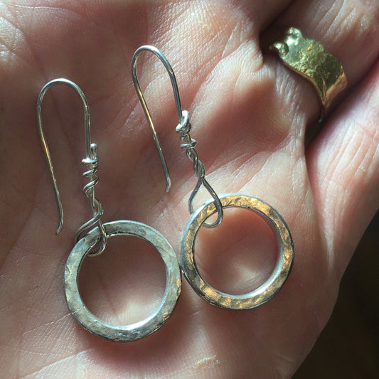 Battered Hoop Earrings