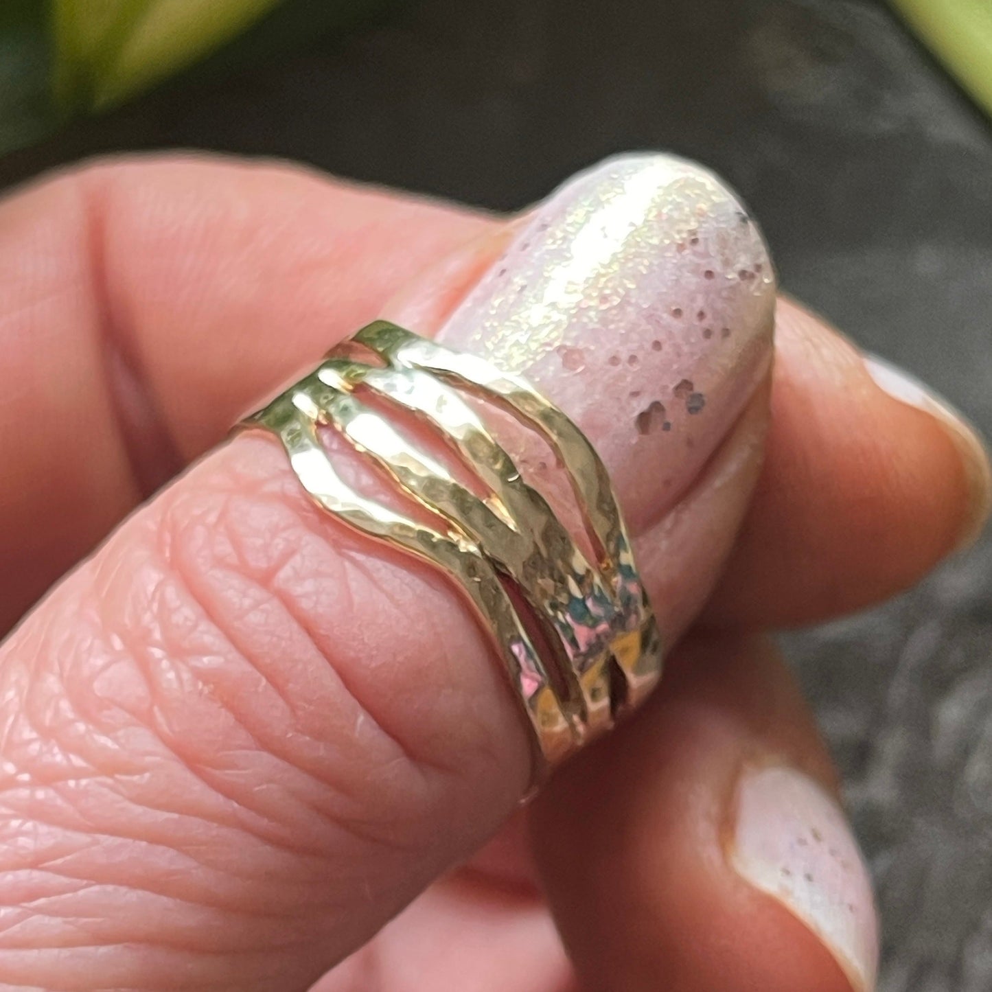 Wave Ring 9ct Recycled Yellow Gold