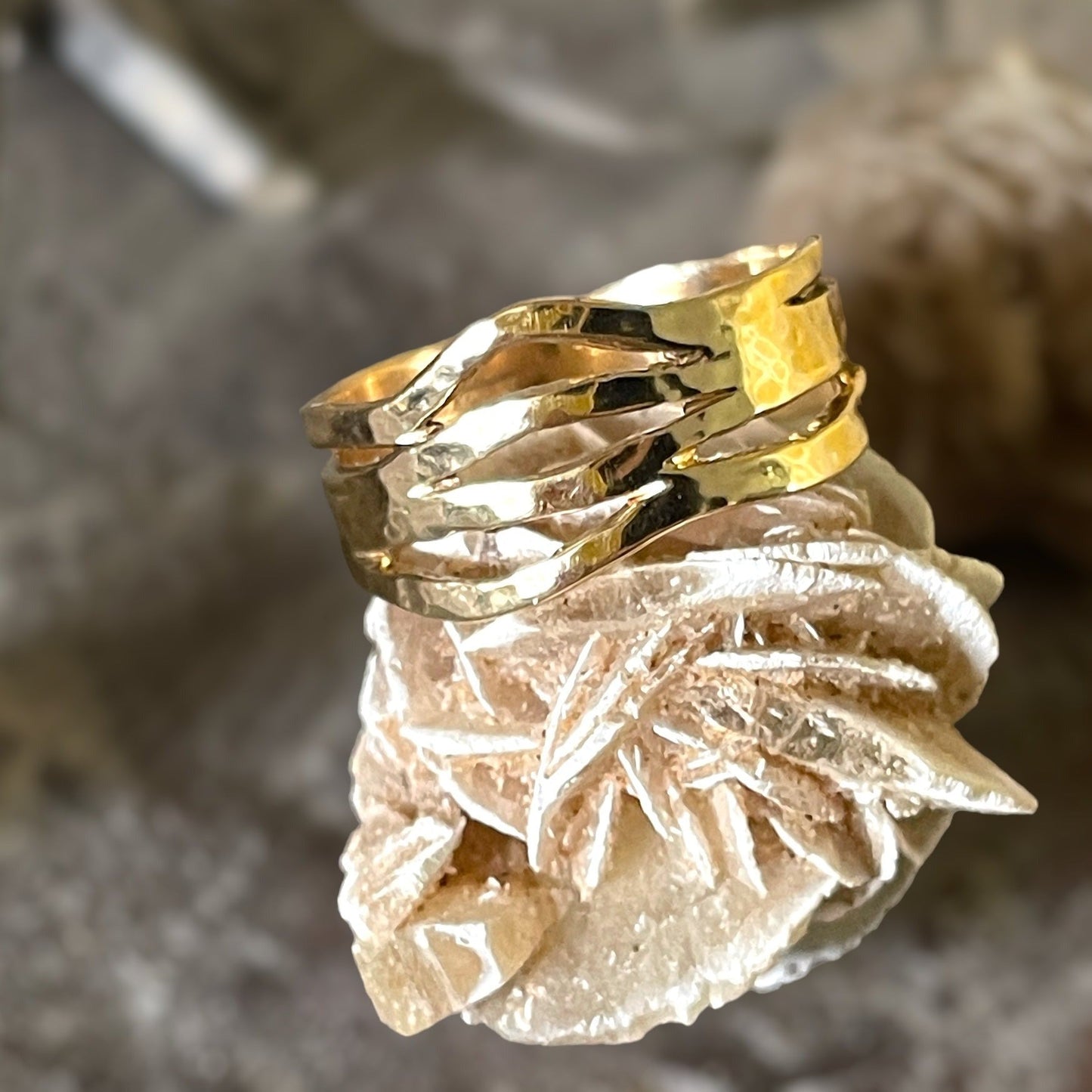 Wave Ring 9ct Recycled Yellow Gold