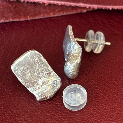 Molten Tanzanite Studs