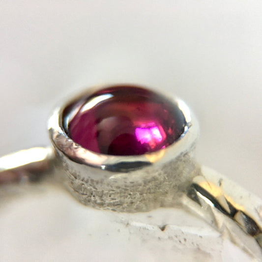 Simple Rhodolite Ring