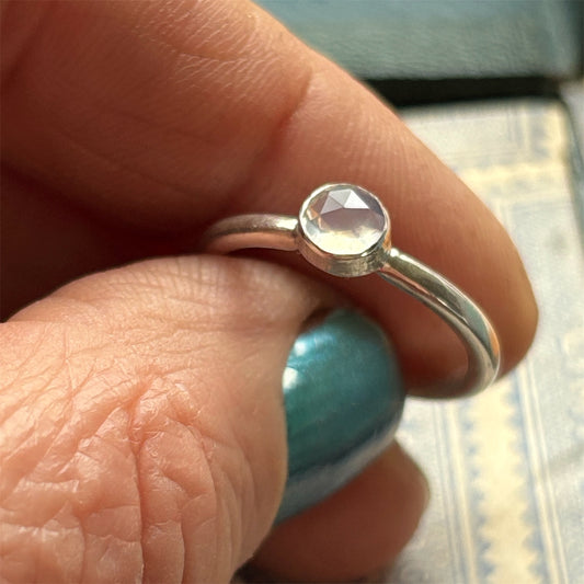Rosecut Moonstone Solitaire