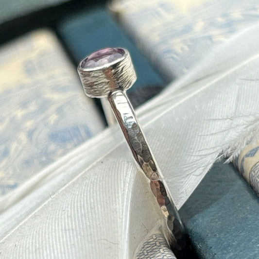 Amethyst Solitaire Ring