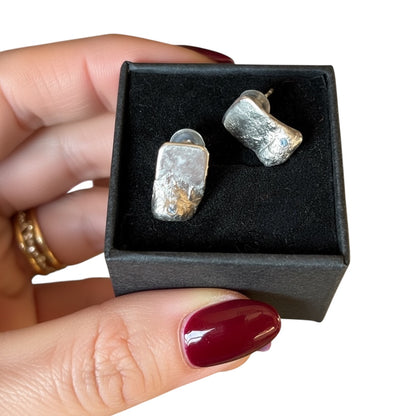 Molten Tanzanite Studs