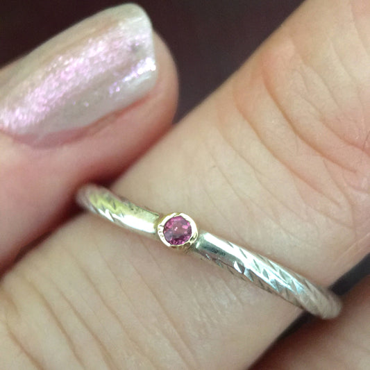 Teeny ruby ring